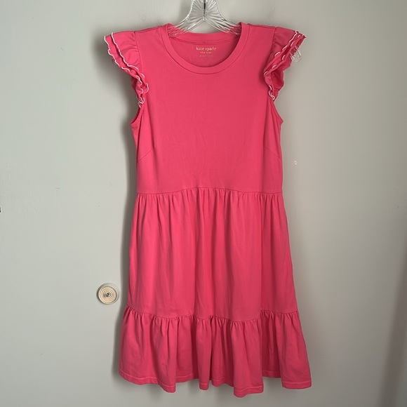 Kate Spade Vibrant Pink women’s  Dress with Ruffle Sleeves - Picture 1 of 14